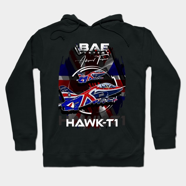 BAE Systems Hawk T1 RAF advanced trainer Aircraft Hoodie by aeroloversclothing